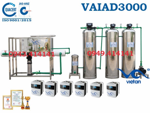 Dây chuyền lọc nước điện giải VAIAD3000
