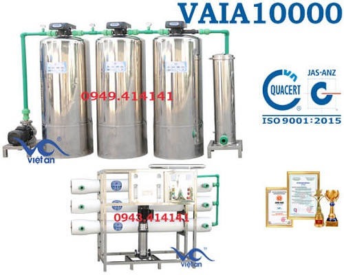 Hệ thống xử lý nước tinh khiết Ro inox 10000 lít/h autoval